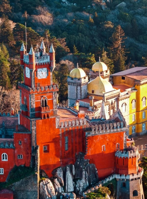 Colorful towers and dreamy architecture of Pena Palace in Sintra – Discover Portugal's History and Live the Legend! | PORTUGALTRIPGUIDES